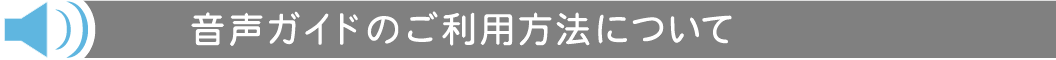 音声ガイドのご利用方法について